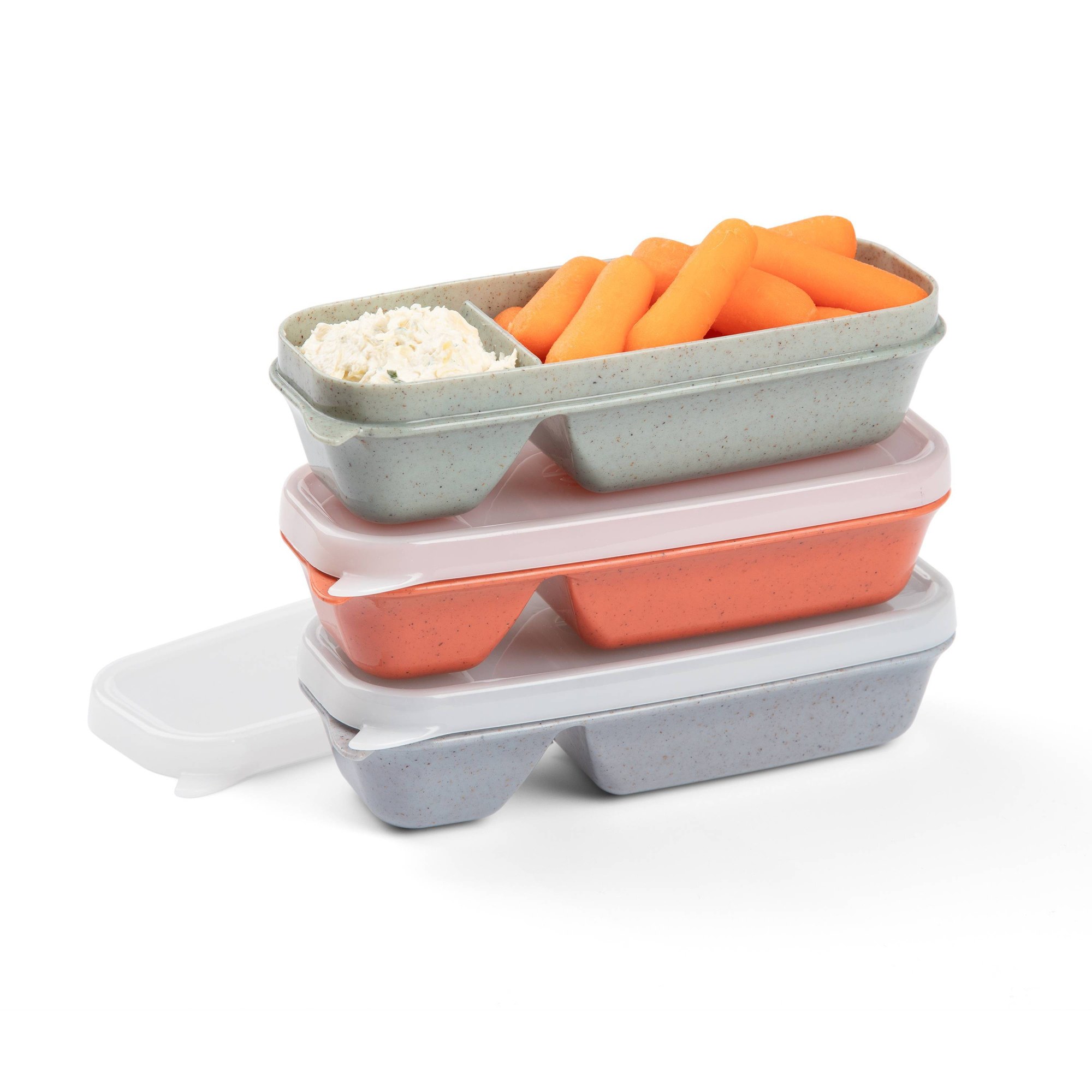 Meal Prep Container - ภาชนะเก็บอาหารว่างและซอสแบบกันรั่วพร้อมฝาปิดแน่นหนา สำหรับเตรียมอาหาร อาหารกลางวัน และการเดินทาง เพื่อรักษาความสดใหม่