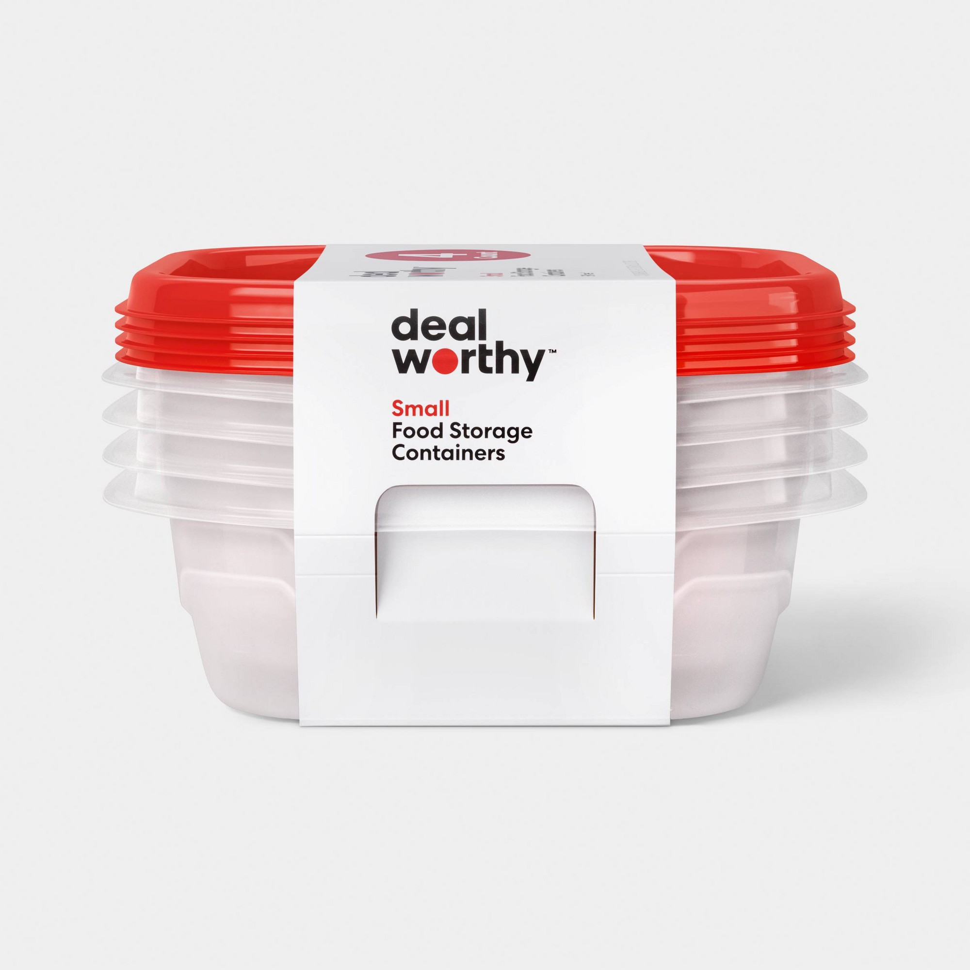 Meal Prep Container - กล่องเก็บอาหารทรงสี่เหลี่ยมขนาดเล็ก 4 ออนซ์ พร้อมฝาปิดแบบล็อค, กล่องเตรียมอาหารขนาด 23