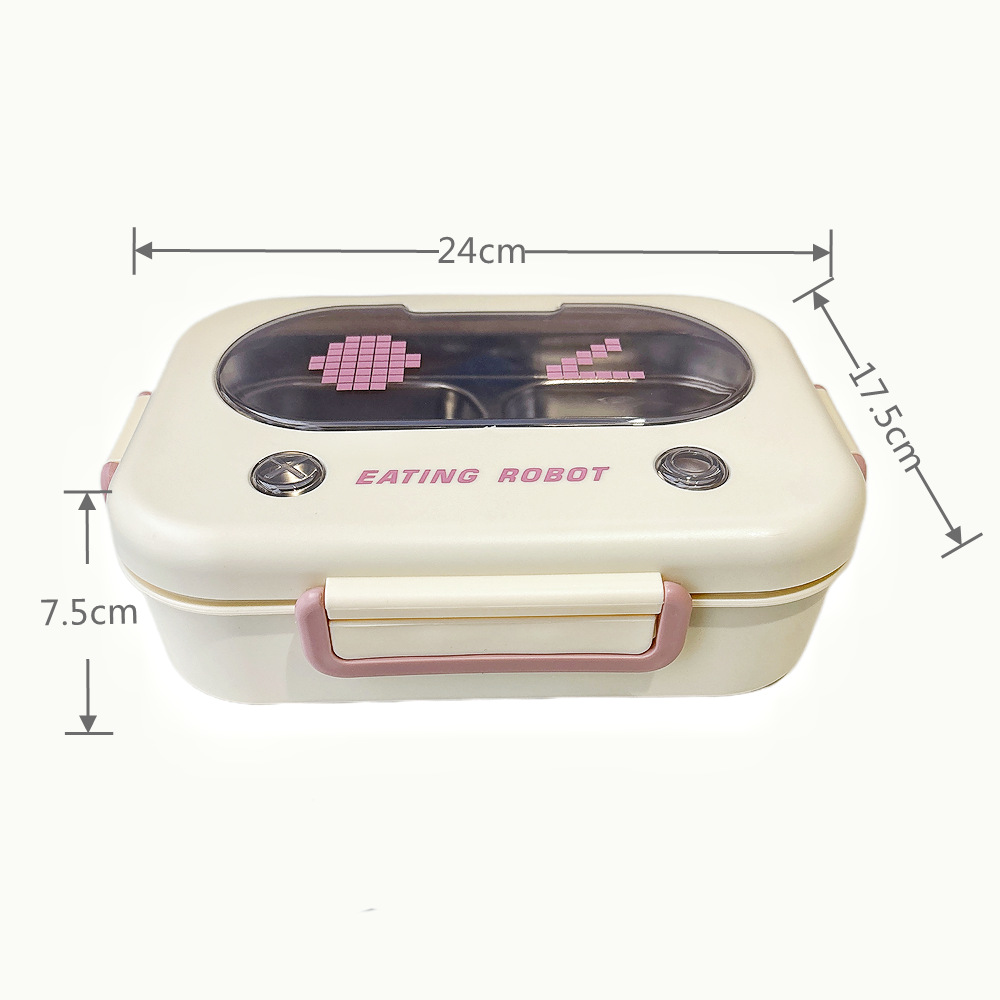 Meal Prep Lunch Boxes - กล่องเบนโตะเก็บความร้อน กล่องอาหารกลางวันสแตนเลส ภาชนะเก็บอาหารป้องกันการรั่วซึม อุปกรณ์จัดเก็บอาหารแบบพกพาสำหรับการตั้งแคมป์