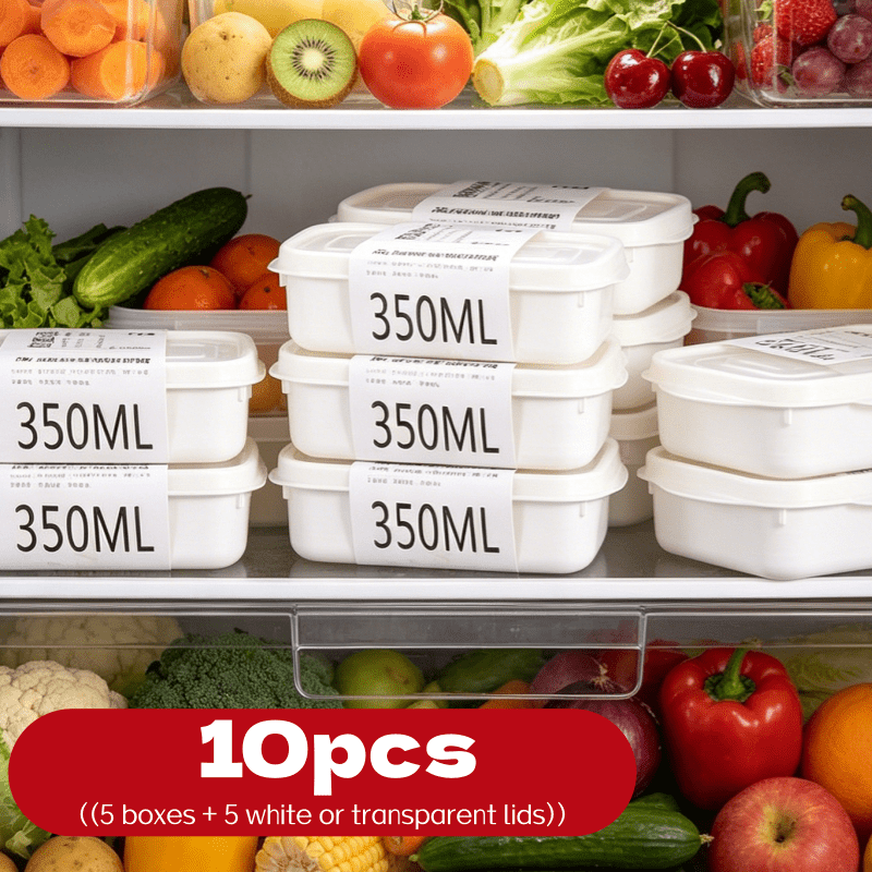 Meal Prep Container - ชุดกล่องเก็บอาหารแบบซ้อนได้ 10 ชิ้น 5 กล่อง +