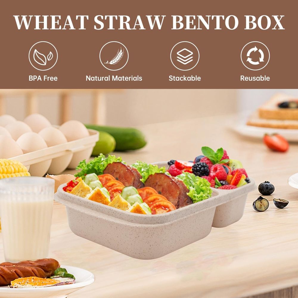 กล่องอาหารกลางวันเบนโต 4 แพ็ค, - Meal Prep Lunch Boxes บทวิจารณ์และราคา
