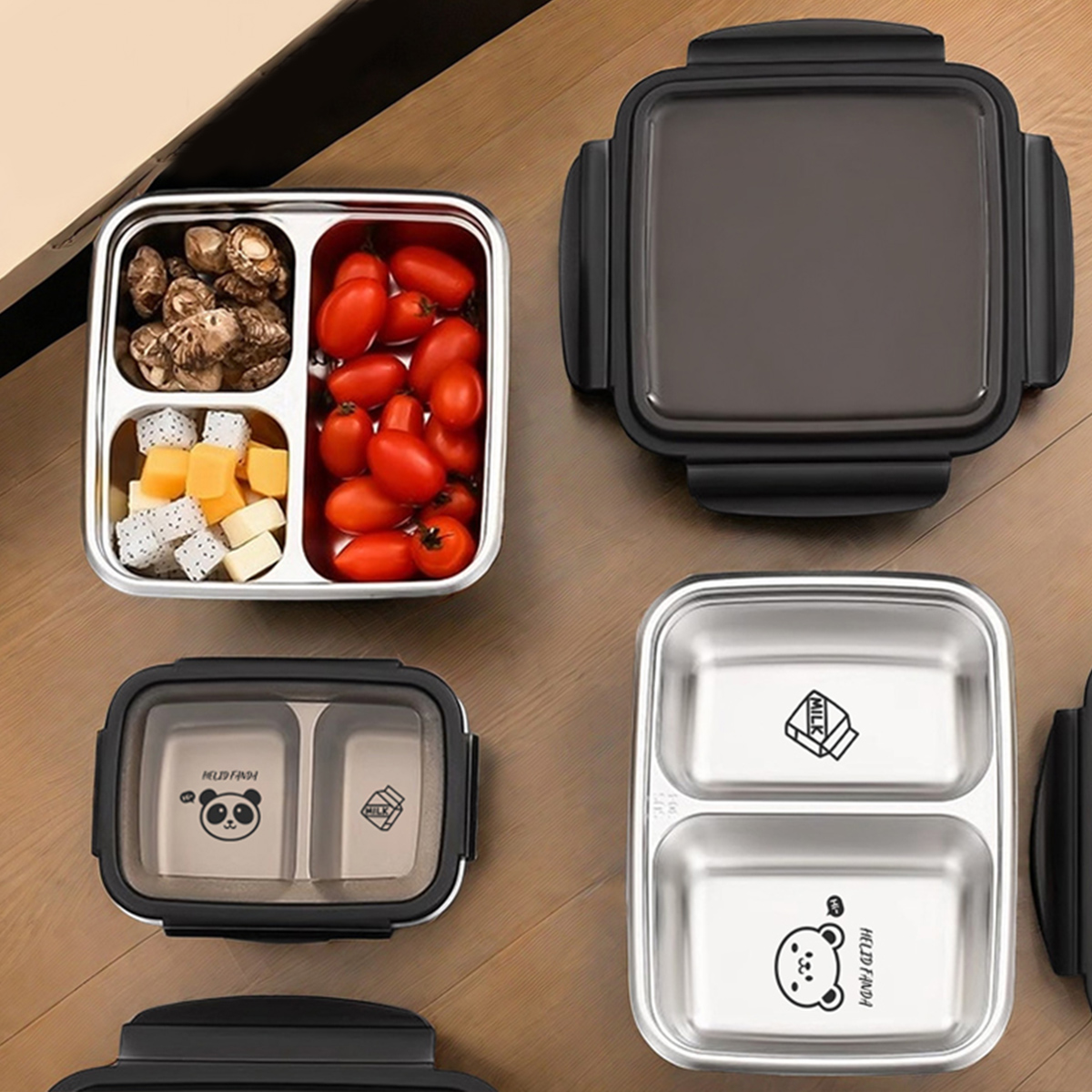 WORTHBUY 2/3 กริด 304 สแตนเลสก - Meal Prep Lunch Boxes บทวิจารณ์และราคา