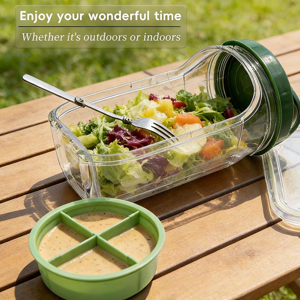 กระปุกใส่สลัดแบบพกพาพร้อมส้อมแ - Meal Prep Container บทวิจารณ์และราคา