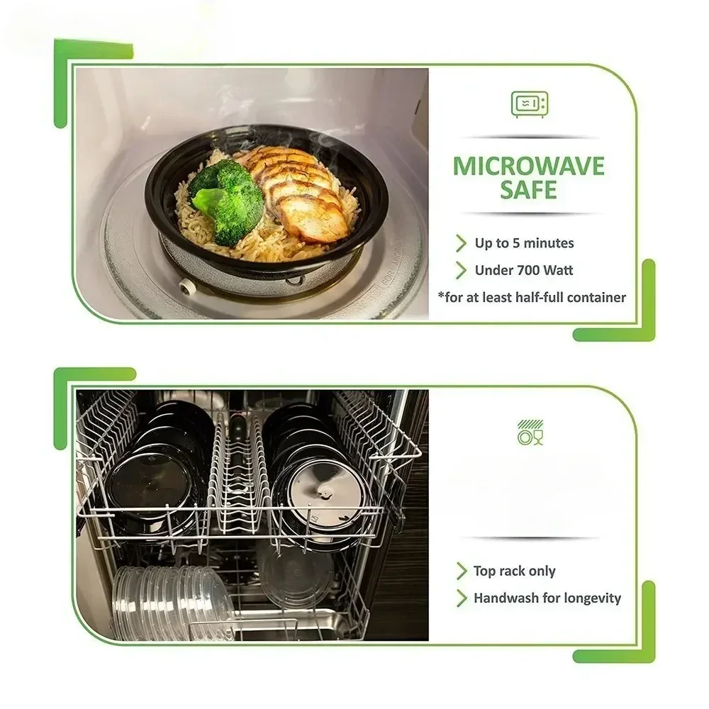 กล่องข้าวกลางวันเบนโตะแบบพกพาส - Meal Prep Lunch Boxes บทวิจารณ์และราคา