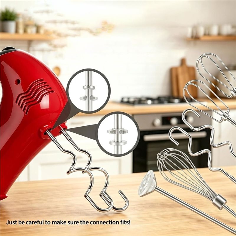 ชุดตะขอเกี่ยวแป้งและหัวตีผสม A - Kitchenaid Mixer Hand Mixer บทวิจารณ์และราคา