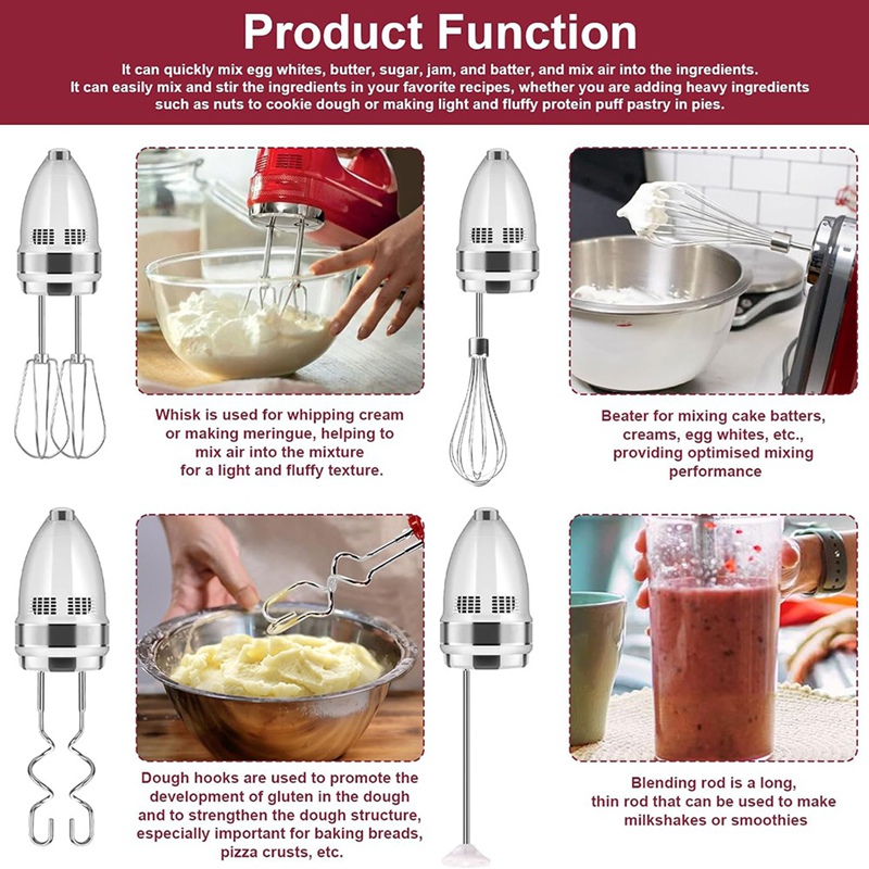 ABKO-Hand Mixer สิ่งที่แนบมา B - Kitchenaid Mixer Hand Mixer บทวิจารณ์และราคา