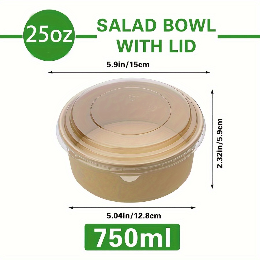 ชามกระดาษขนาด 25 ออนซ์/750 มล. - Meal Prep Soup บทวิจารณ์และราคา