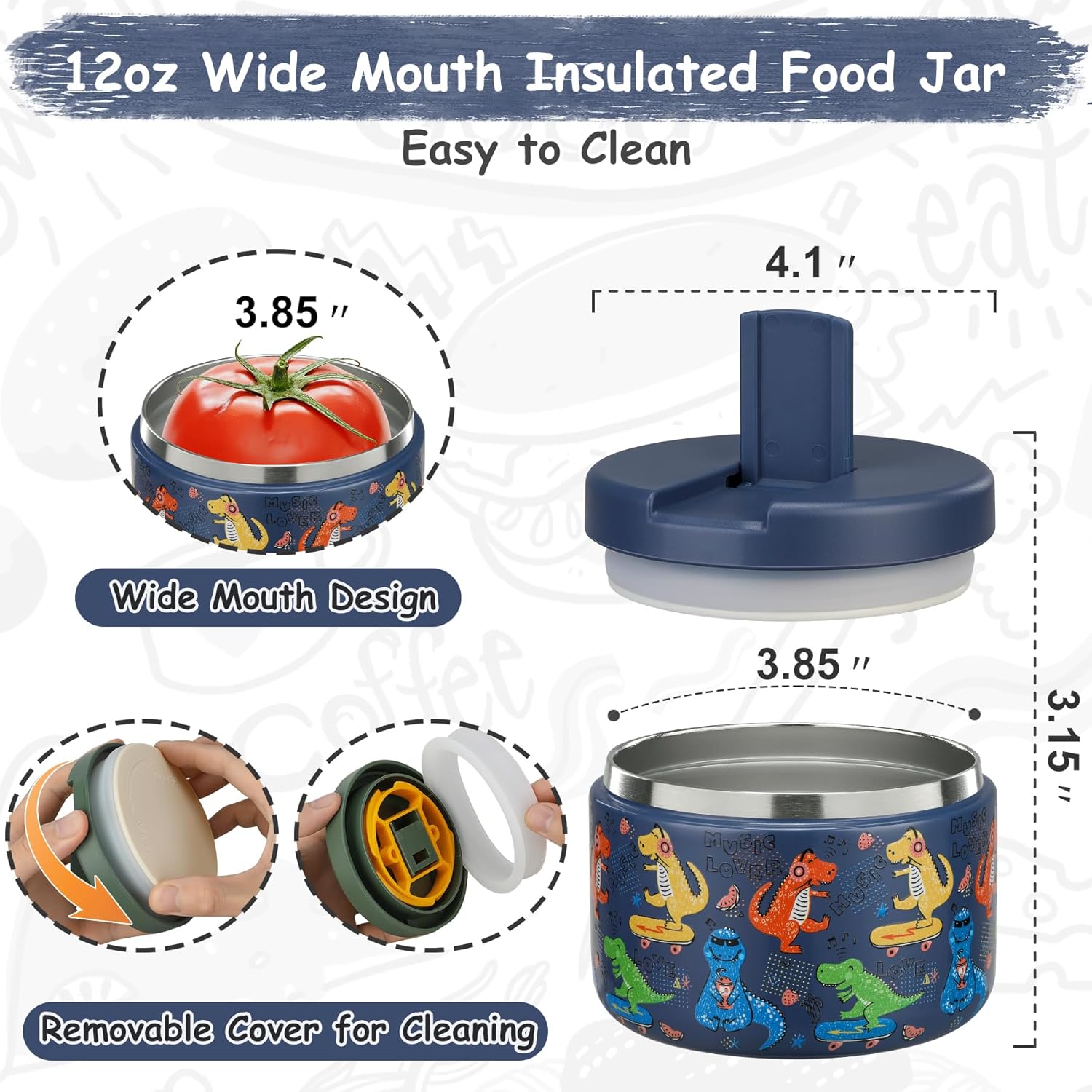 กระติกอาหารสุญญากาศขนาด 12 ออน - Meal Prep Soup บทวิจารณ์และราคา